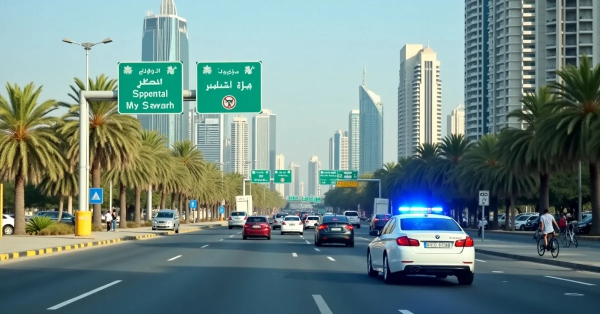 Image of Dubai Traffic Fines 2025 with updated penalties and rules.