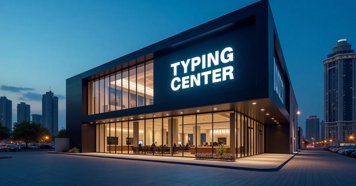 Image of a modern typing center in Dubai.