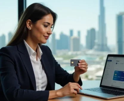 Image of a Woman opening zero balance account in UAE