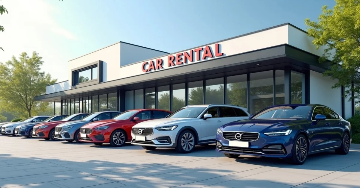 Image of cost of starting a car rental business with fleet of cars and rental office.
