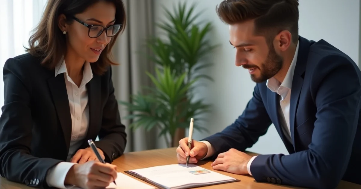 Image of witnessing a signature in dubai with notary public
