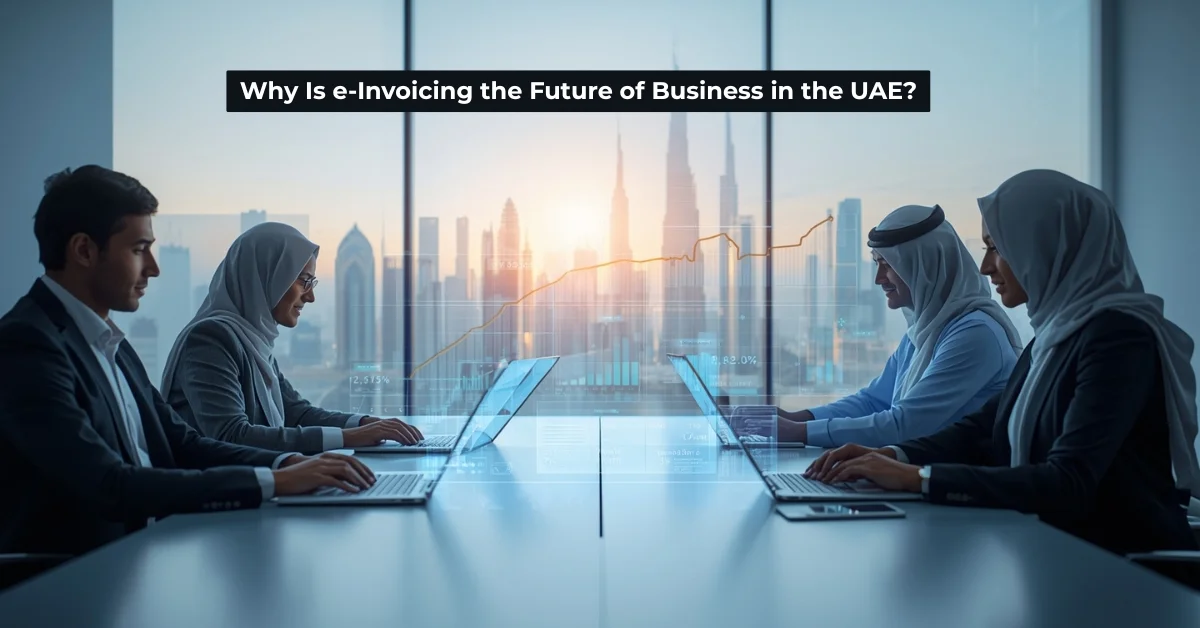 Image of e-Invoicing UAE system showing digital invoices and business automation