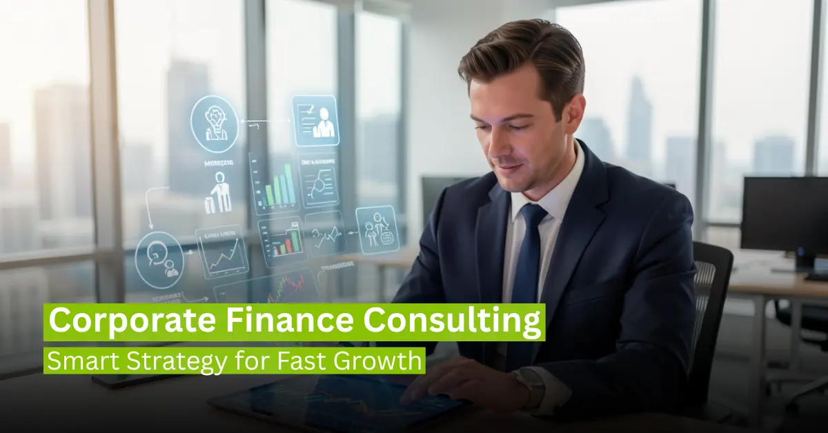 orporate finance consulting expert analyzing financial strategies for fast business growth.