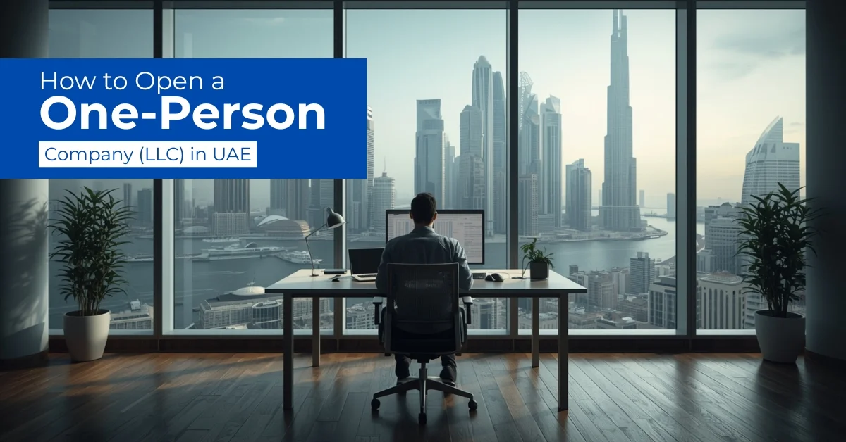 Image of a solo entrepreneur starting an LLC in Dubai, UAE.