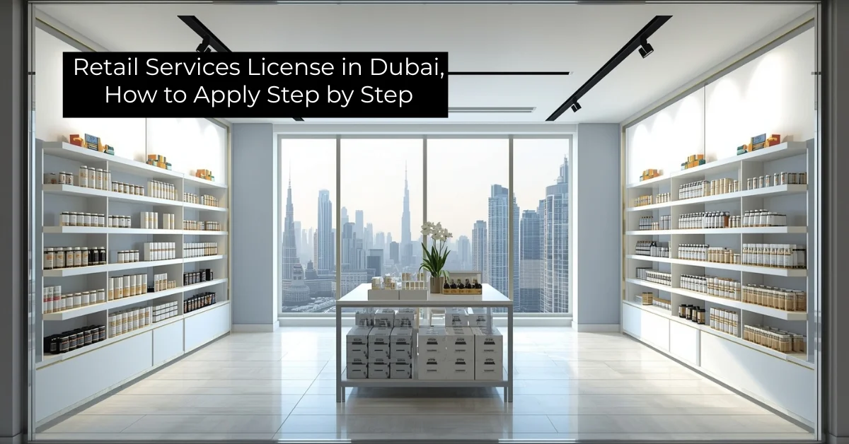 Image of a retail services license in Dubai for a modern retail business setup