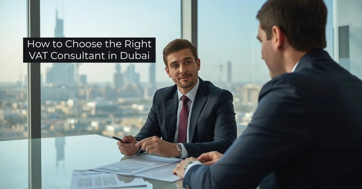 Image of a professional VAT consultant meeting in a Dubai office.