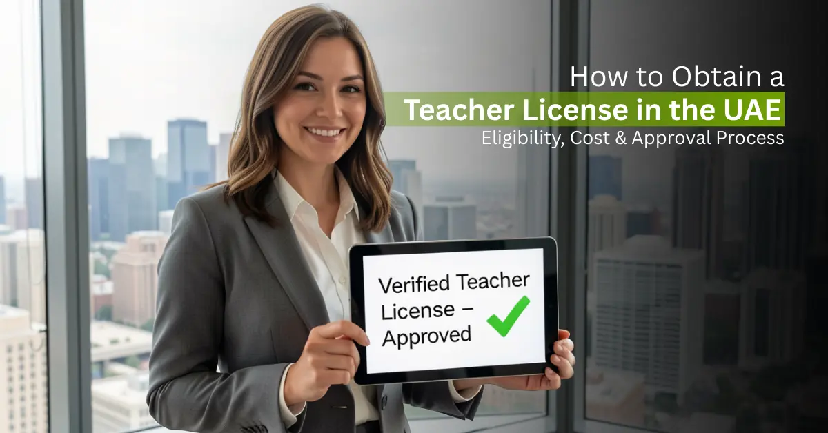 Teacher license approval process and eligibility requirements in the UAE