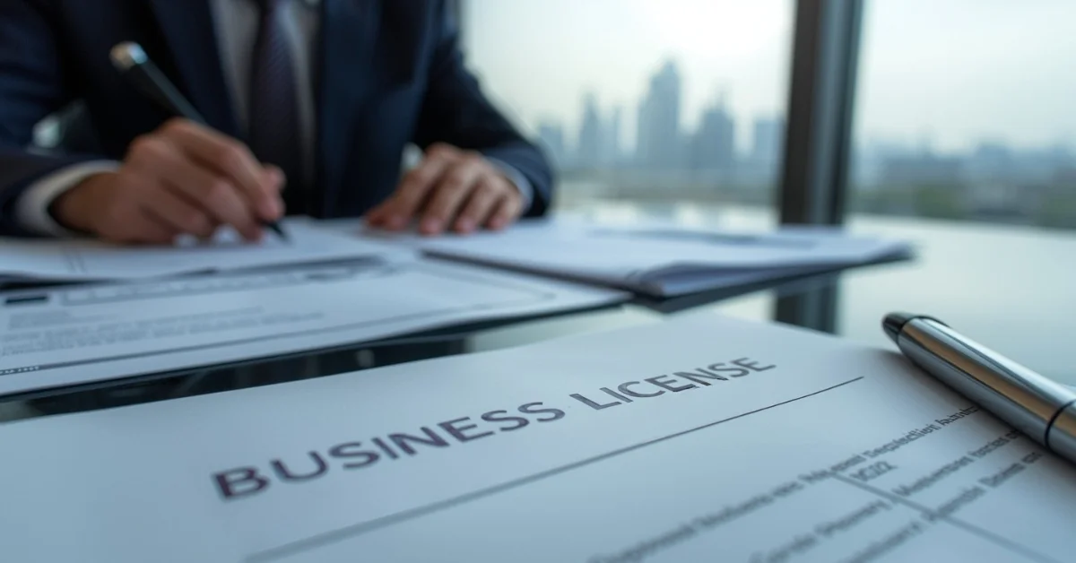 Image of Official business license documents and approval process in Dubai UAE