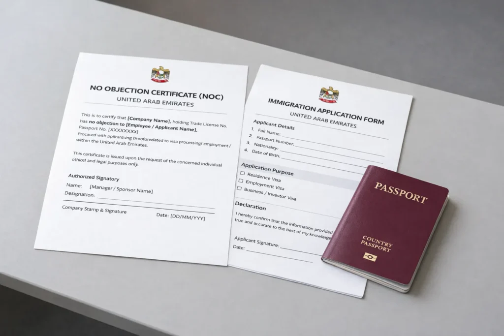 NOC required for job change property and business setup in UAE