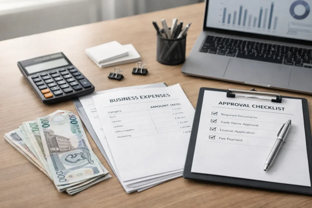 Financial planning and cost estimation for professional licence in Dubai 2026.