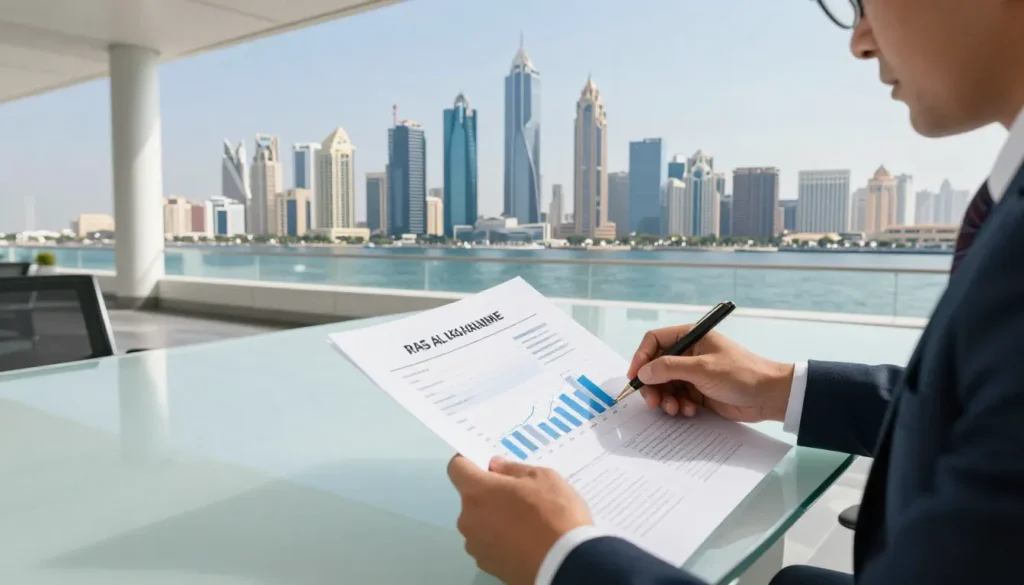 Investor analyzing business and property opportunities in Ras Al Khaimah.