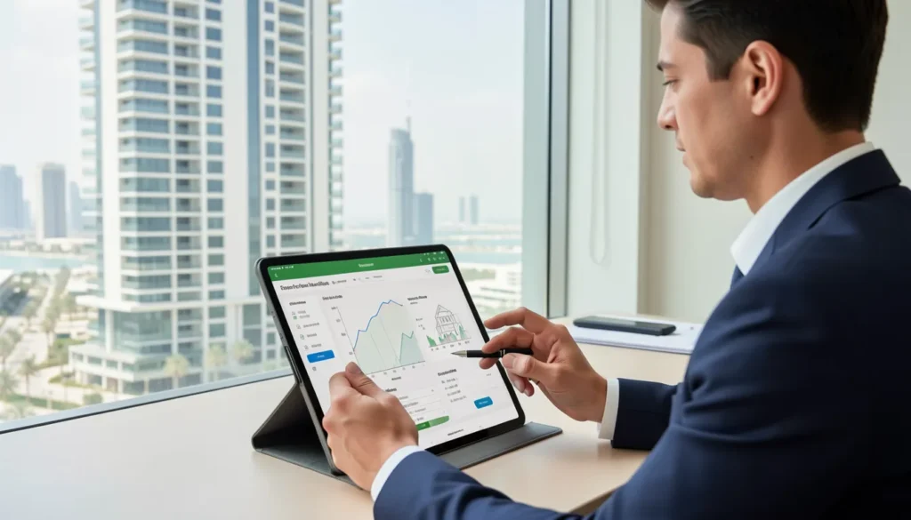 Real estate investor evaluating property investment for UAE investor visa eligibility.