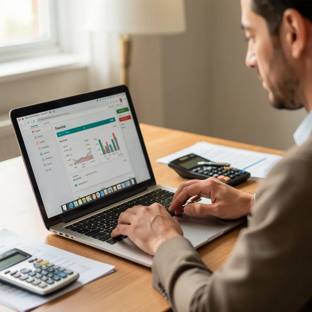 Investor calculating property investment value in Dubai, highlighting minimum investment rules for Dubai property visas.