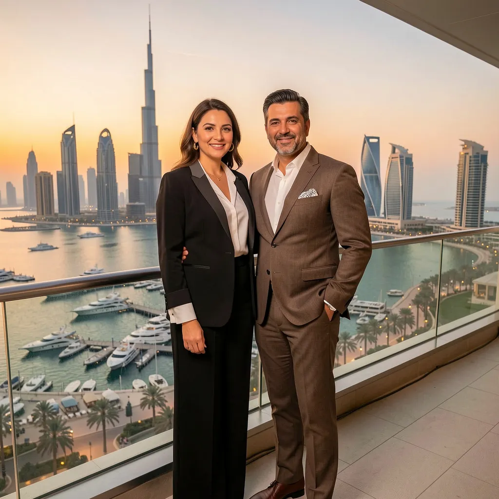 Property investors enjoying Dubai lifestyle, representing residency and long-term benefits of the Dubai property visa.