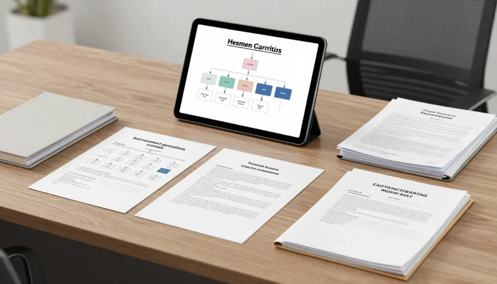 Organizational structure chart and incorporation documents for UAE holding company setup.