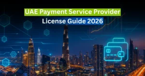 Business executive reviewing secure digital payment system interface in Dubai.