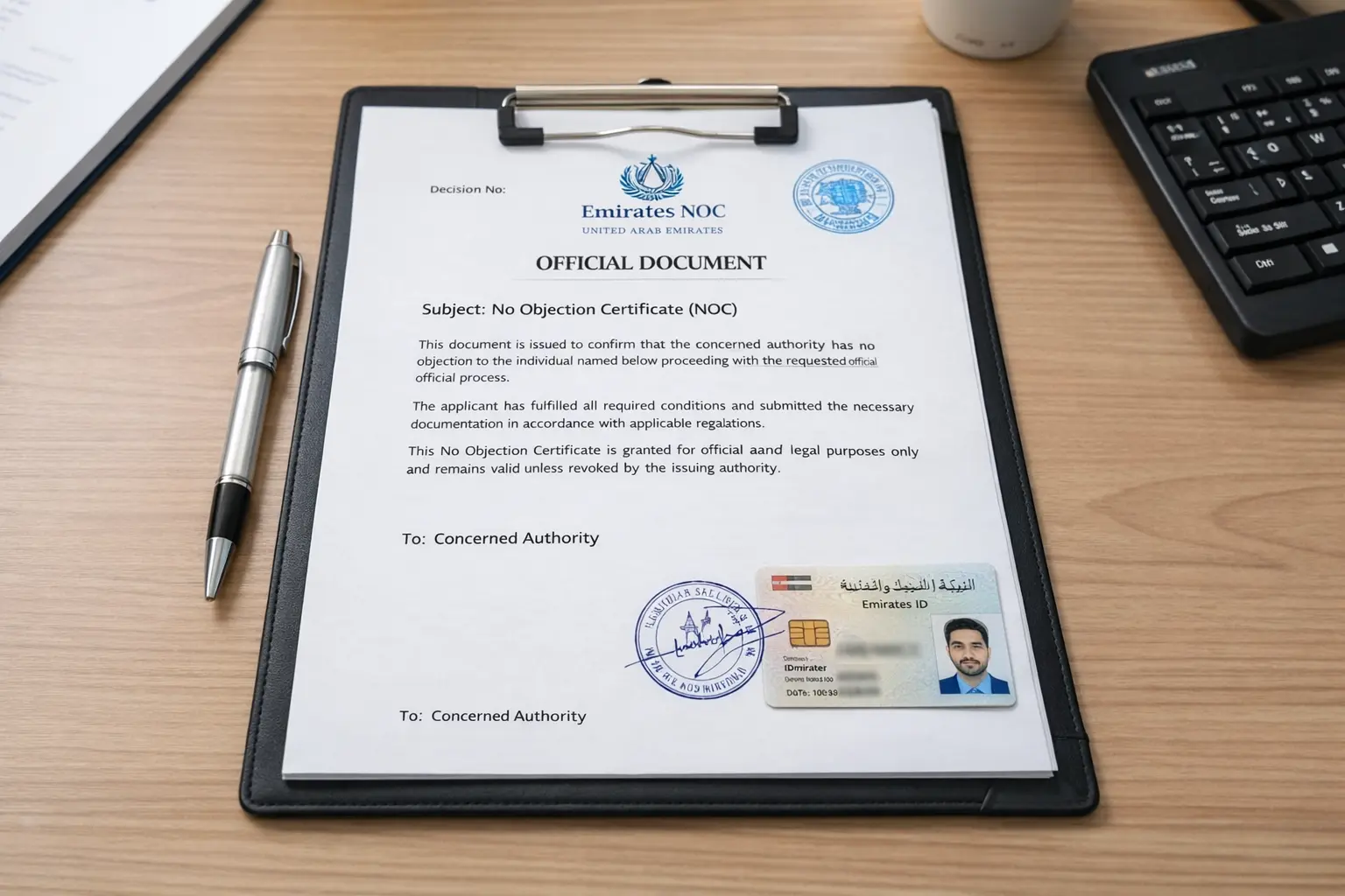 What is a No Objection Certificate NOC in UAE