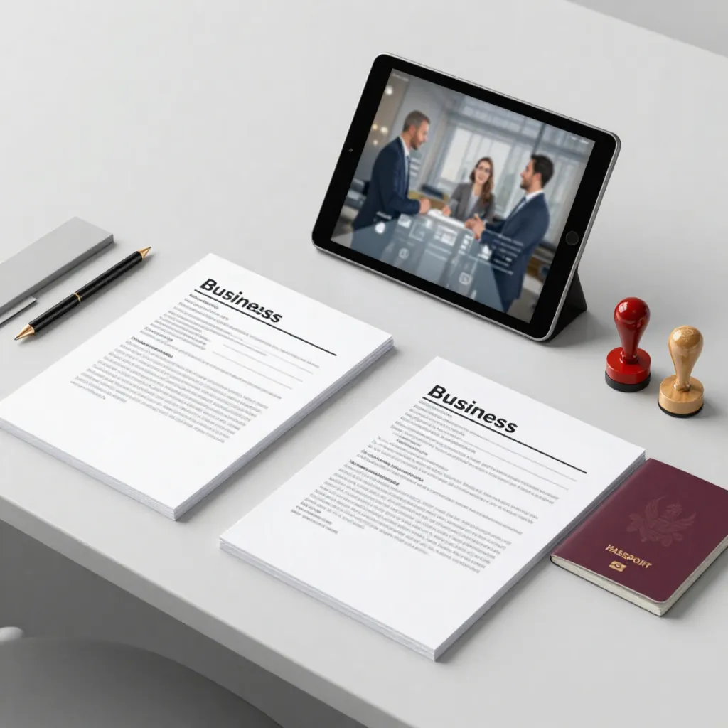 Organized business documents representing different Ajman Free Zone license types.