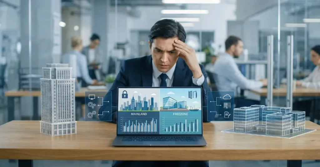 Business Bank Account issues caused by mismatch between company structure and bank requirements in UAE