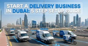 Delivery Business in Dubai with modern logistics fleet and last mile delivery operations in city