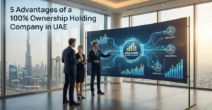 Holding Company in UAE structure connecting multiple subsidiary businesses under one corporate entity