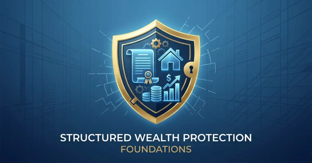 Legacy Planning asset protection using foundation structure with secure wealth management concept