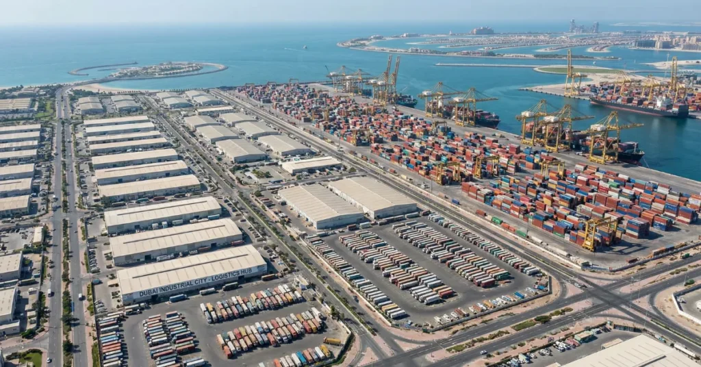 Manufacturing in Dubai industrial zones and logistics hubs for factory location selection