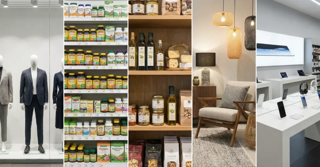 Retail Business Ideas across fashion, health, grocery, home décor, and tech sectors in UAE