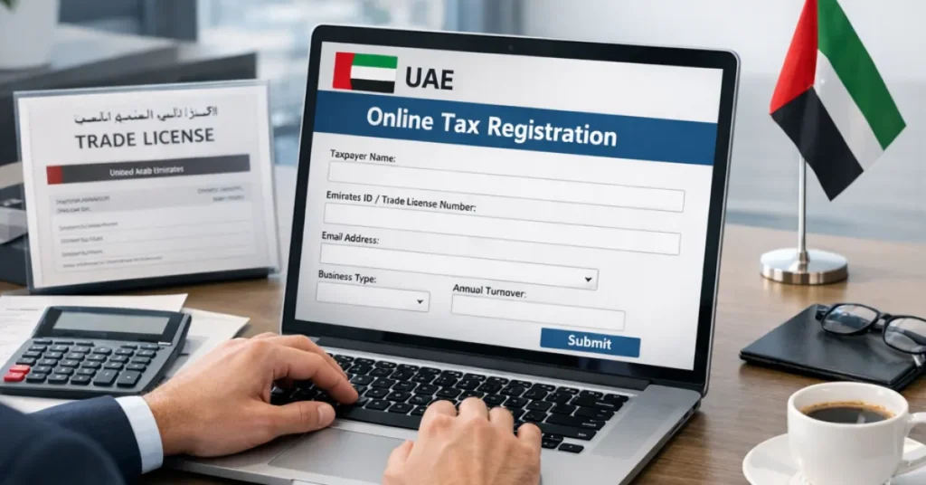 UAE Corporate Tax registration process using online portal for business compliance