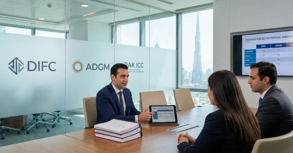 Consultation about registering a UAE Foundation Company in DIFC ADGM or RAK ICC