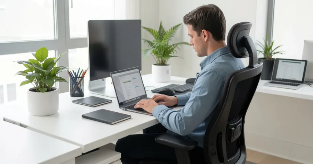 UAE Golden Visa for freelancers showing self employed professional working remotely in modern workspace