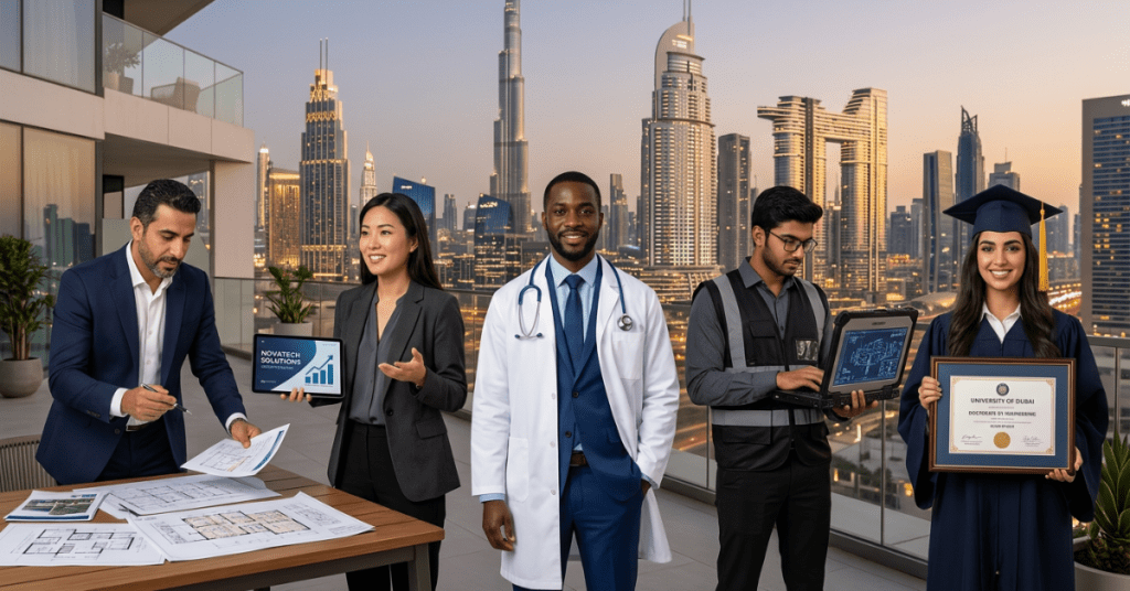 UAE Golden Visa eligibility categories including investors, entrepreneurs, professionals, and outstanding students in Dubai