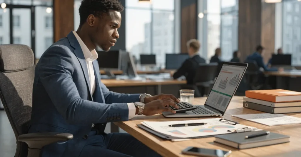 Accounting & Bookkeeping License UAE showing bookkeeping services, financial reporting, and business accounting operations