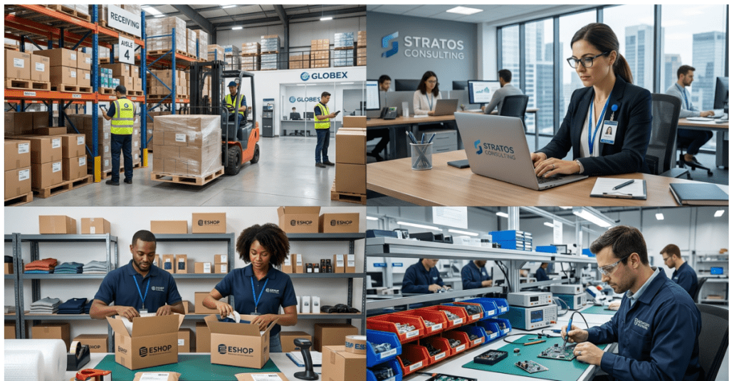 Different Business Activities in IFZA including trading, consulting, e-commerce, and manufacturing operations in Dubai