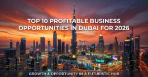 Business Opportunities in Dubai for 2026 highlighted by modern skyline and thriving business environment