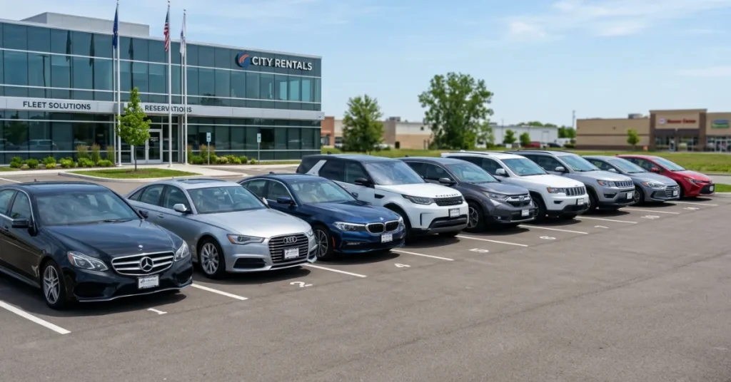 Types of Car Rental Business UAE including economy, luxury, and corporate rental fleet options