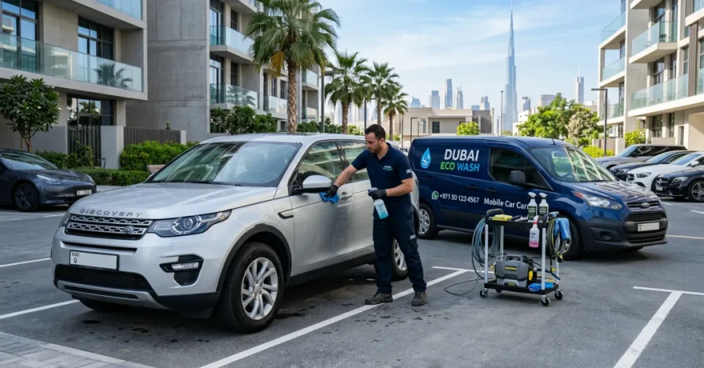 Car Wash Business in Dubai mobile car cleaning service in residential area