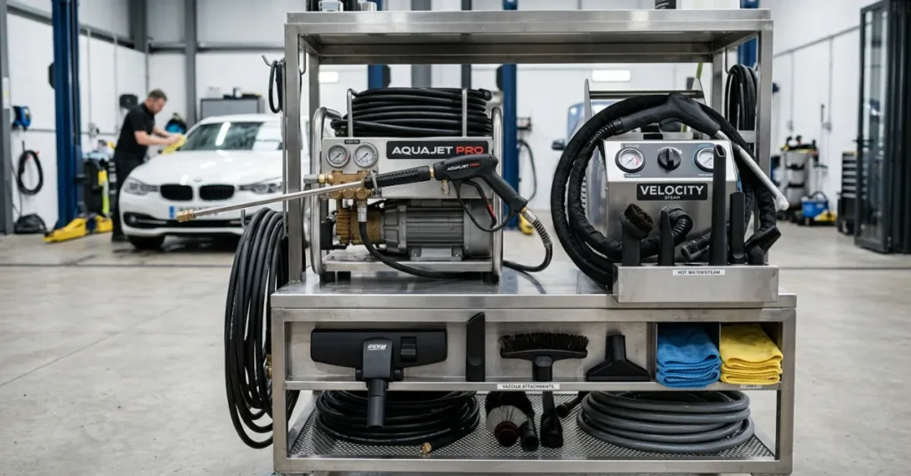 Car Wash Business in Dubai professional equipment setup for cleaning services