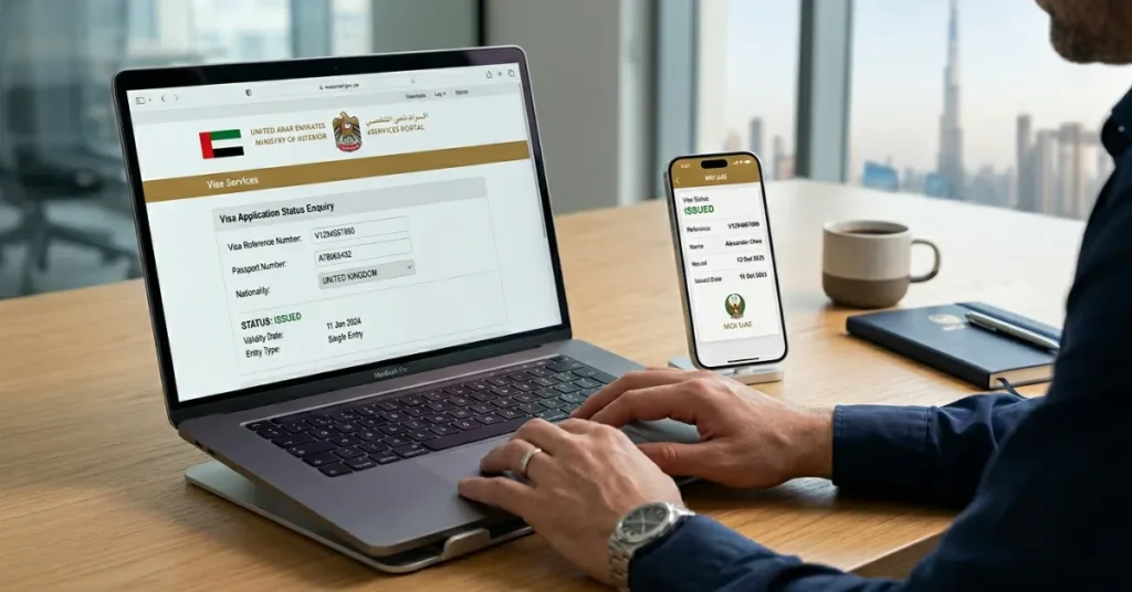 Check UAE Visa Status using online portals and mobile apps in UAE