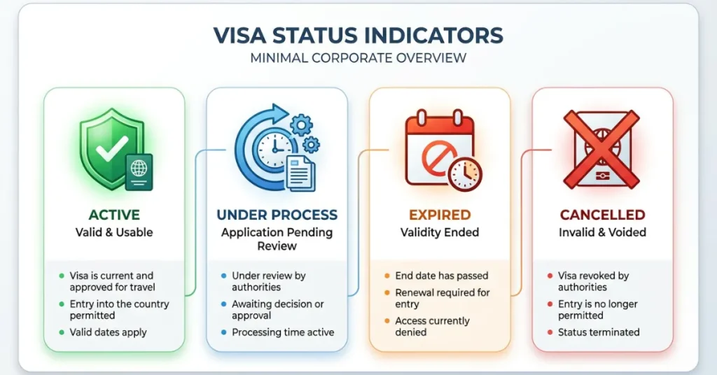 Understanding results when you Check UAE Visa Status including active expired and cancelled