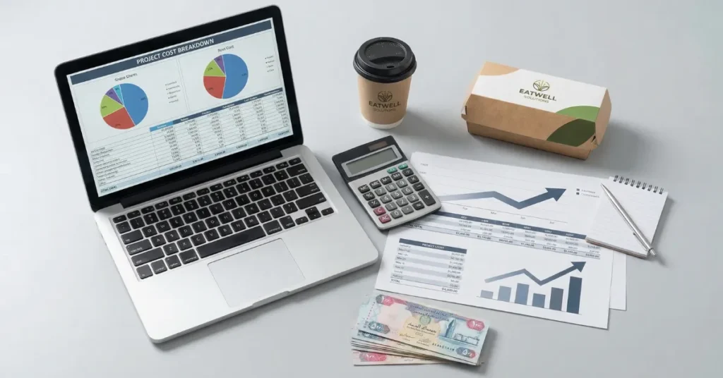 Cloud Kitchen License cost breakdown in Dubai with business financial planning setup