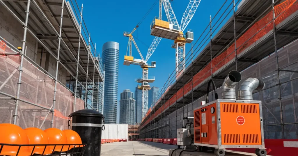 Construction Company in Dubai modern construction equipment and technology setup