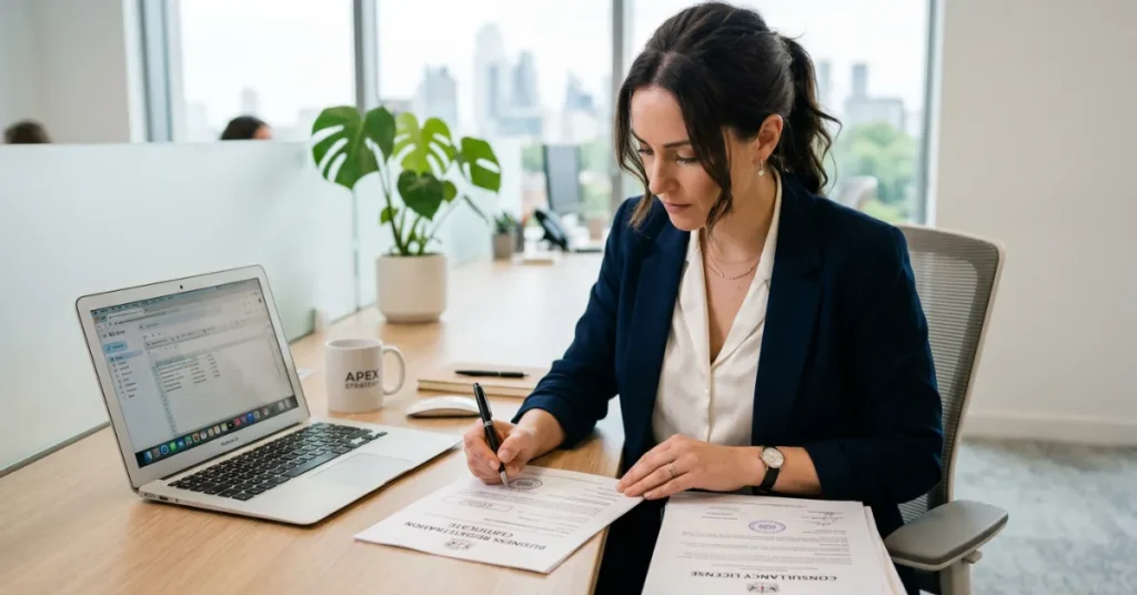 Consultancy License UAE process with documentation, approvals, and business setup steps for consultants