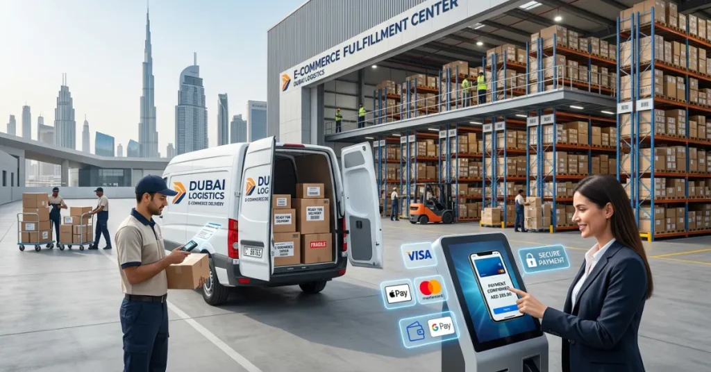 E-commerce Business Setup in UAE with payment gateways and logistics operations