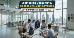 Engineering Consultancy License UAE – professional engineering office with design planning in Dubai