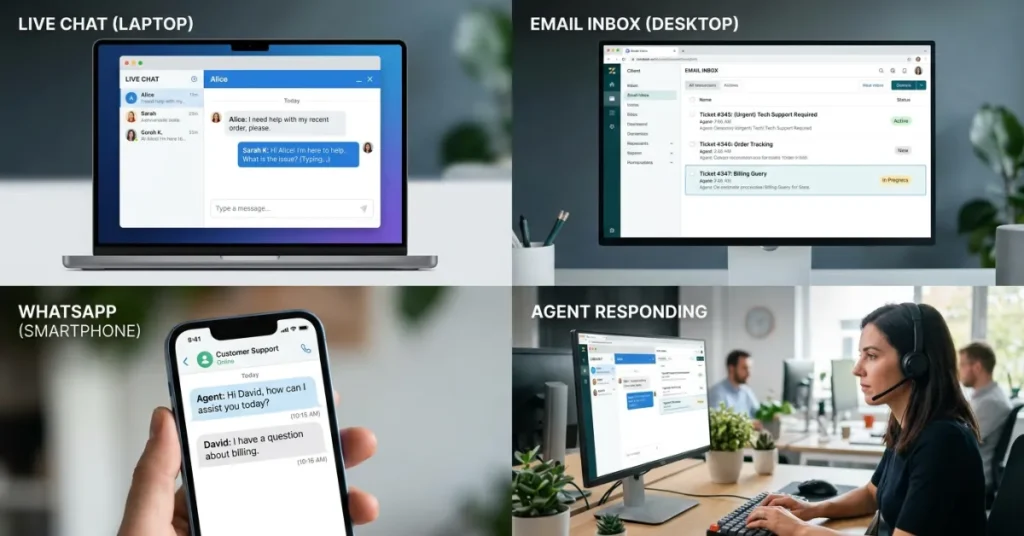 Excellent Customer Service with fast response across chat email and WhatsApp channels
