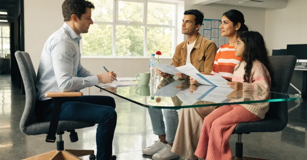 Family Visa in the UAE professional consultant assisting family with visa approval and documentation