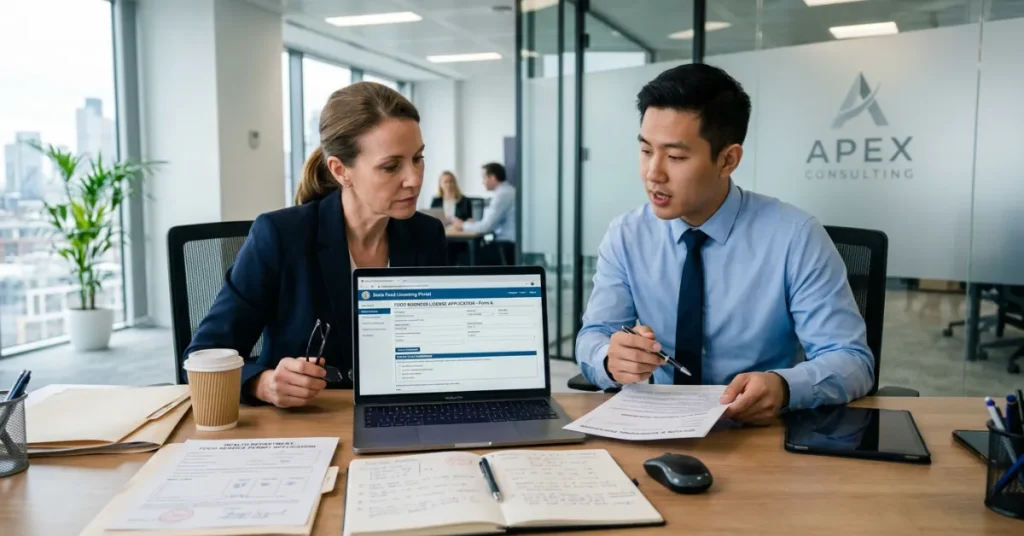 Food Business License Dubai application process with documents and business registration discussion