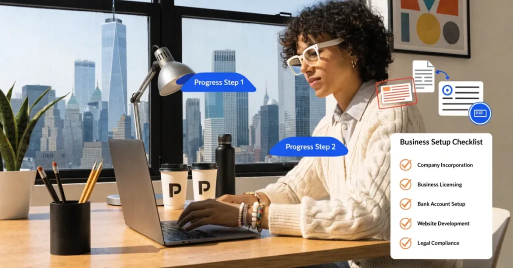 Free Zone LLC setup process in Dubai step by step business registration workflow