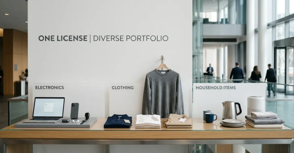 “General Trading License multiple products trading electronics fashion household goods UAE”